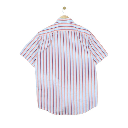 Mens Striped Shirt  Short Sleeve Casual