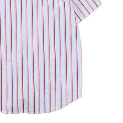 Mens Striped Shirt  Short Sleeve Casual