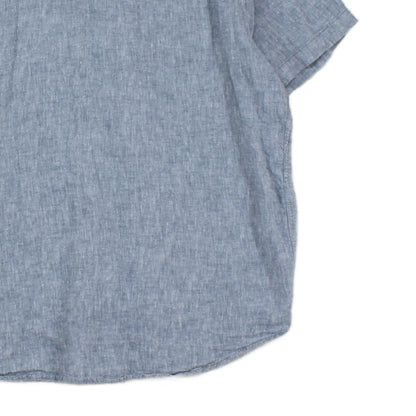 Mens Shirt Button Up Short Sleeve Linen Lyocell