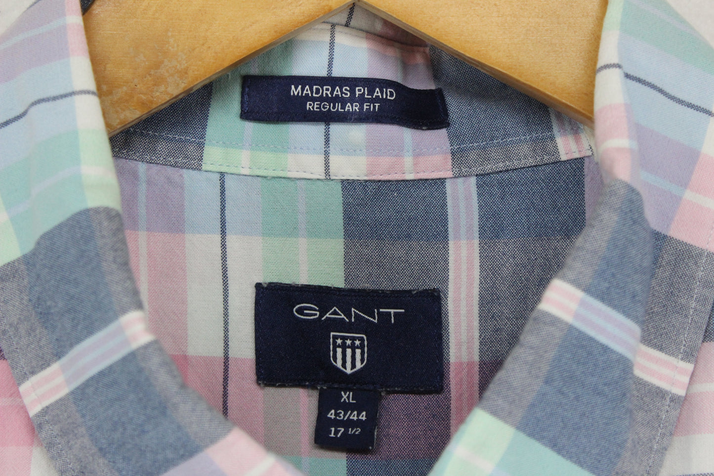 Mens Plaid Shirt Short Sleeve Check