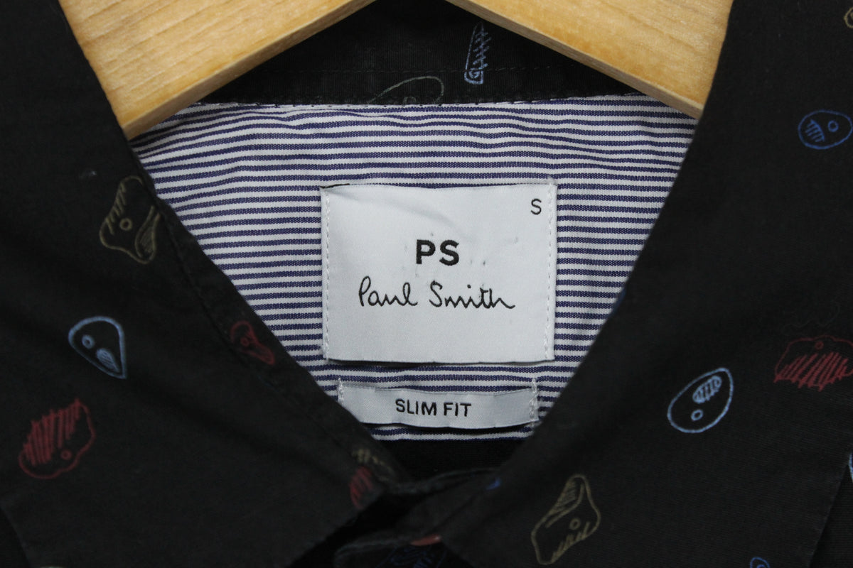 Mens Patterned Shirt Slim Fit Long Sleeve