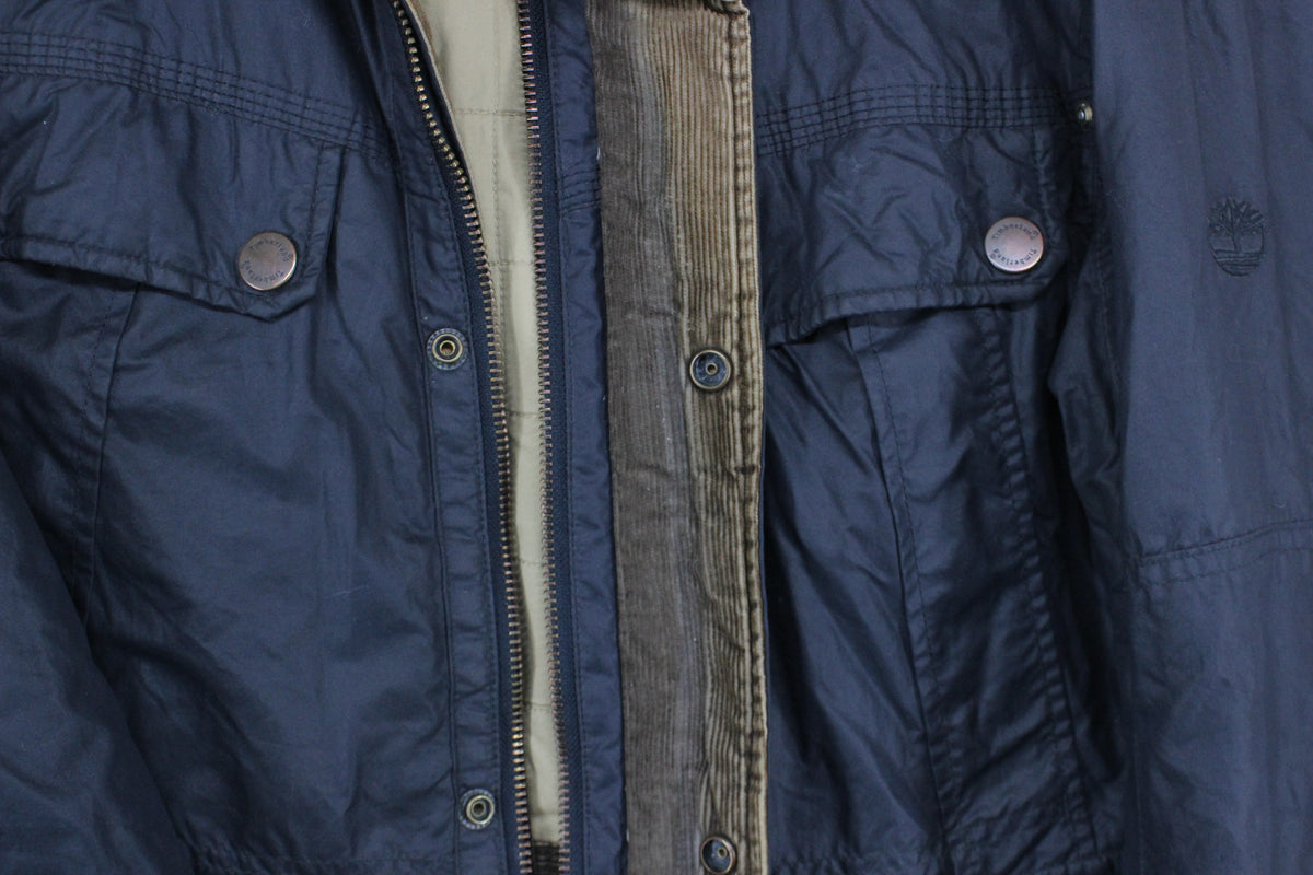 Mens Field Jacket Insulated Corduroy Collar Full Zip