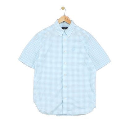 Mens Shirt Short Sleeve Check Classic