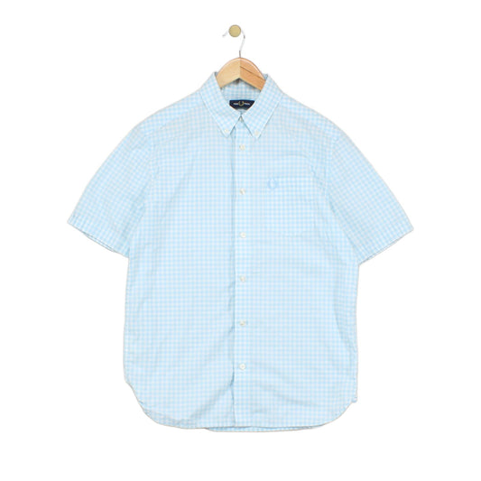 Mens Shirt Short Sleeve Check Classic