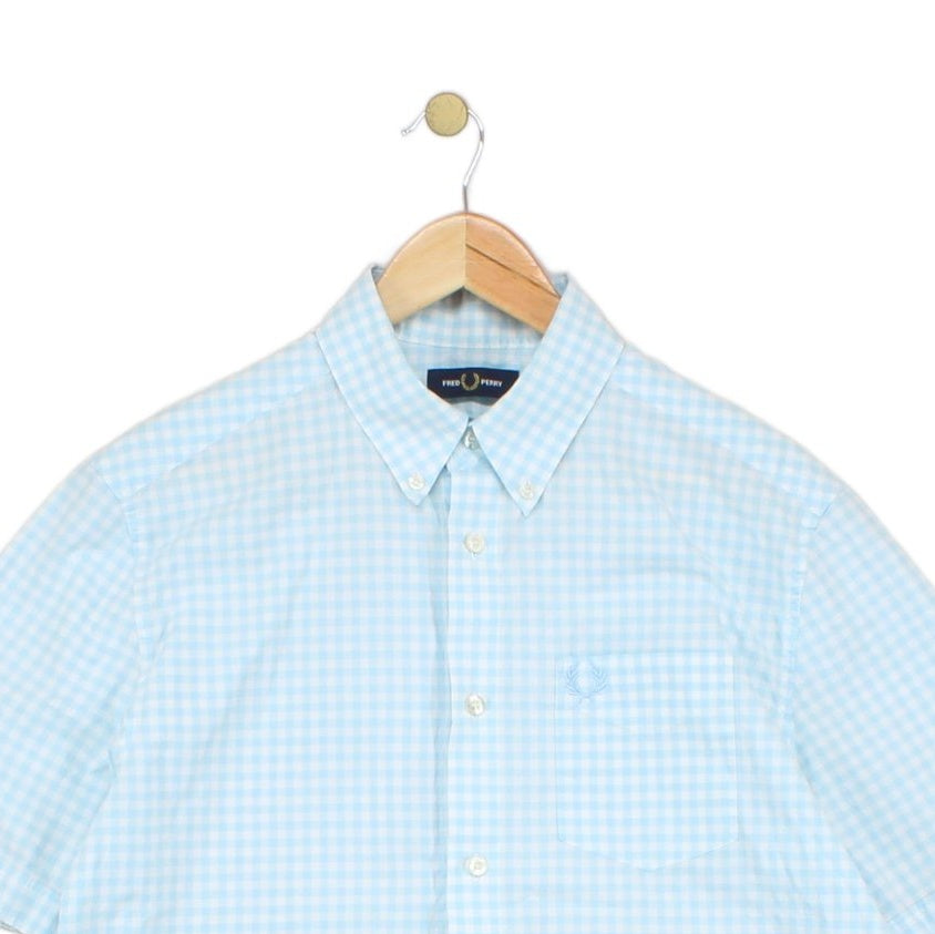 Mens Shirt Short Sleeve Check Classic