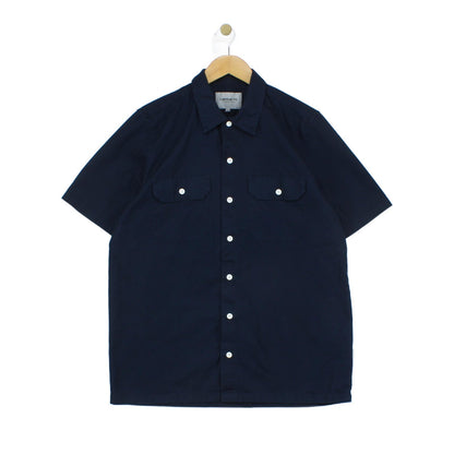 Mens Workwear Shirt Button Up Short Sleeve
