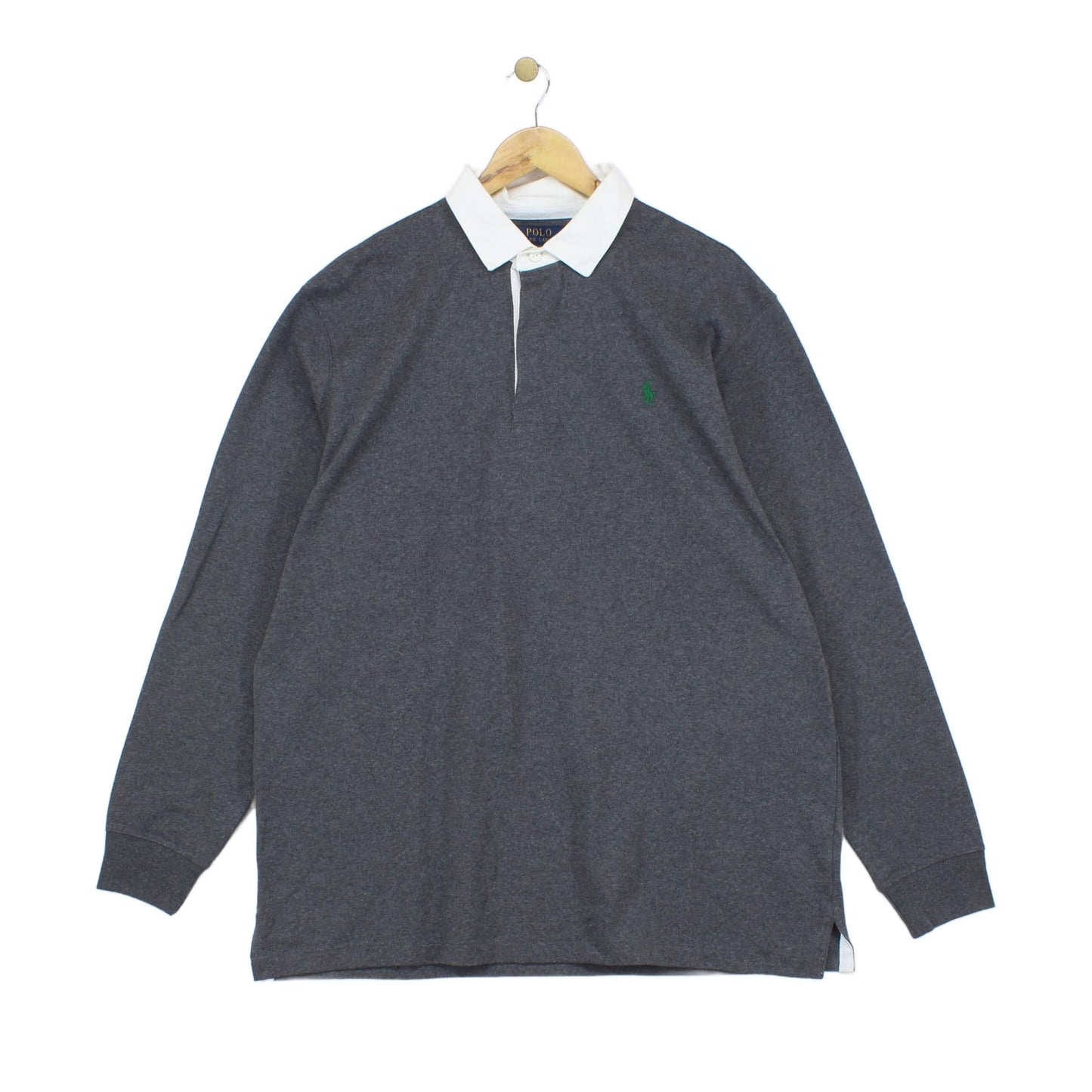 Mens Rugby Polo Shirt Classic Fit Long Sleeve