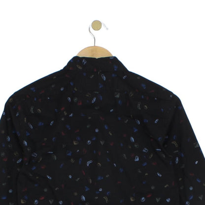 Mens Patterned Shirt Slim Fit Long Sleeve
