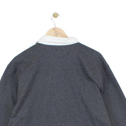 Mens Rugby Polo Shirt Classic Fit Long Sleeve