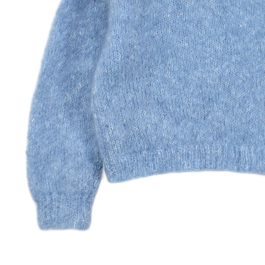 Womens Mohair Cardigan Button Knit Texture Wool Blend
