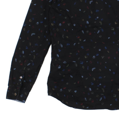 Mens Patterned Shirt Slim Fit Long Sleeve