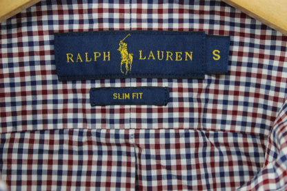 Mens Check Shirt Slim Fit Button Down