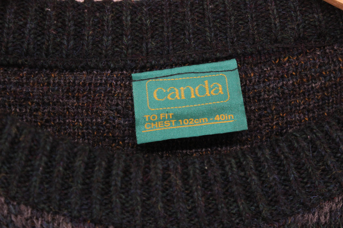 Mens Fair Isle Jumper Crew Neck Knit