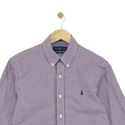 Mens Check Shirt Slim Fit Button Down