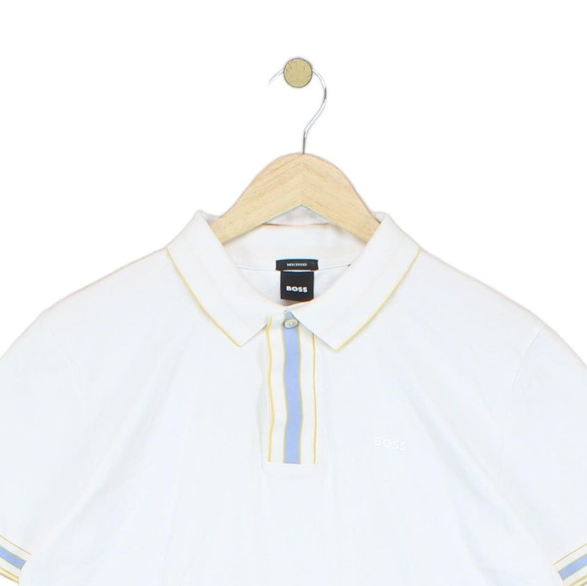 Mens Polo Shirt Stretch Short Sleeve Collared