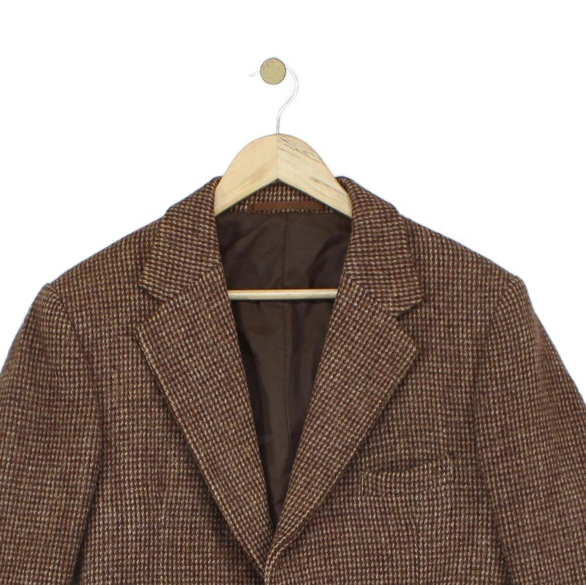 Mens Harris Tweed Blazer Check Formal Wool