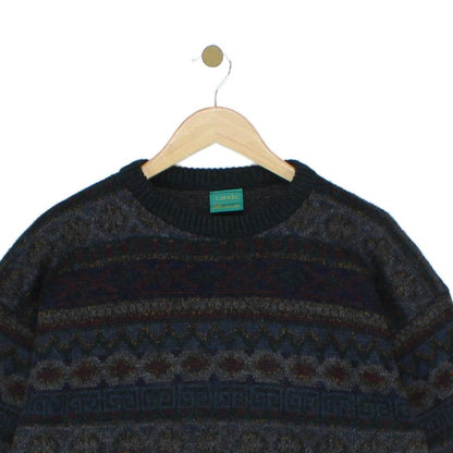 Mens Fair Isle Jumper Crew Neck Knit