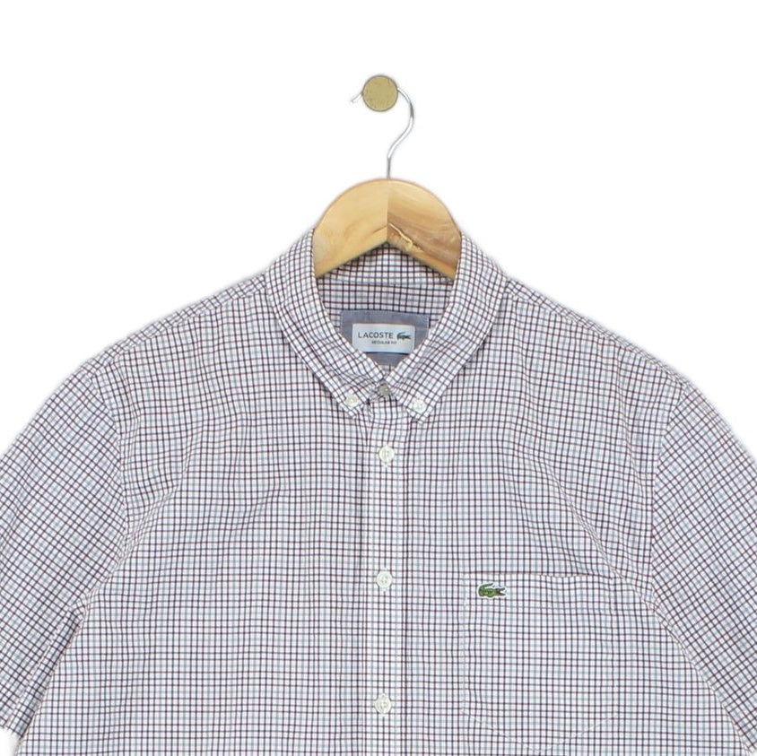 Mens Check Shirt Short Sleeve Classic