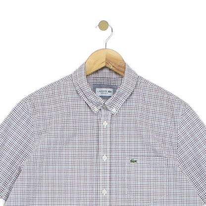 Mens Check Shirt Short Sleeve Classic