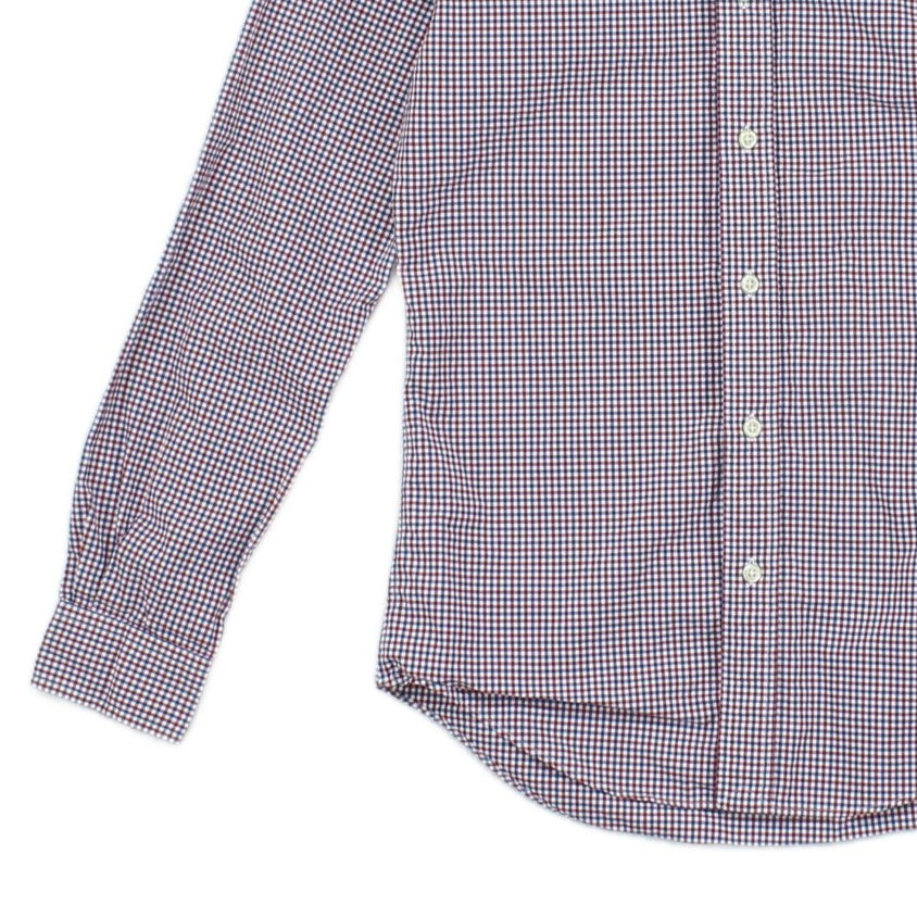 Mens Check Shirt Slim Fit Button Down