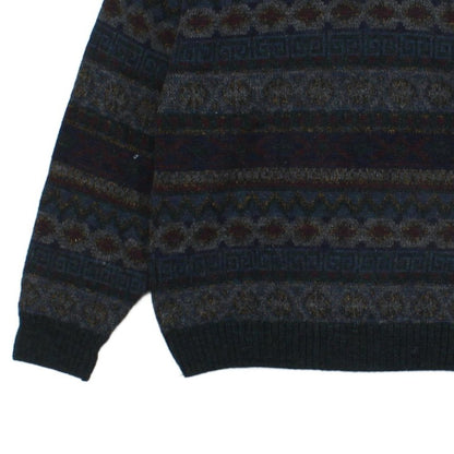 Mens Fair Isle Jumper Crew Neck Knit