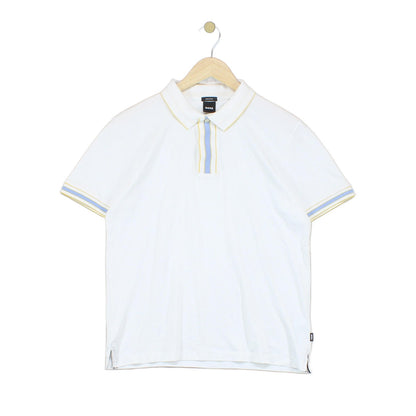 Mens Polo Shirt Stretch Short Sleeve Collared