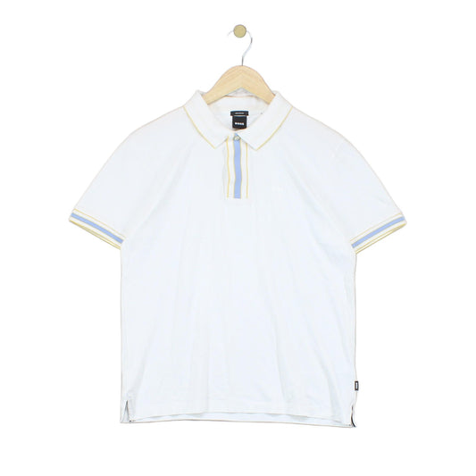 Mens Polo Shirt Stretch Short Sleeve Collared