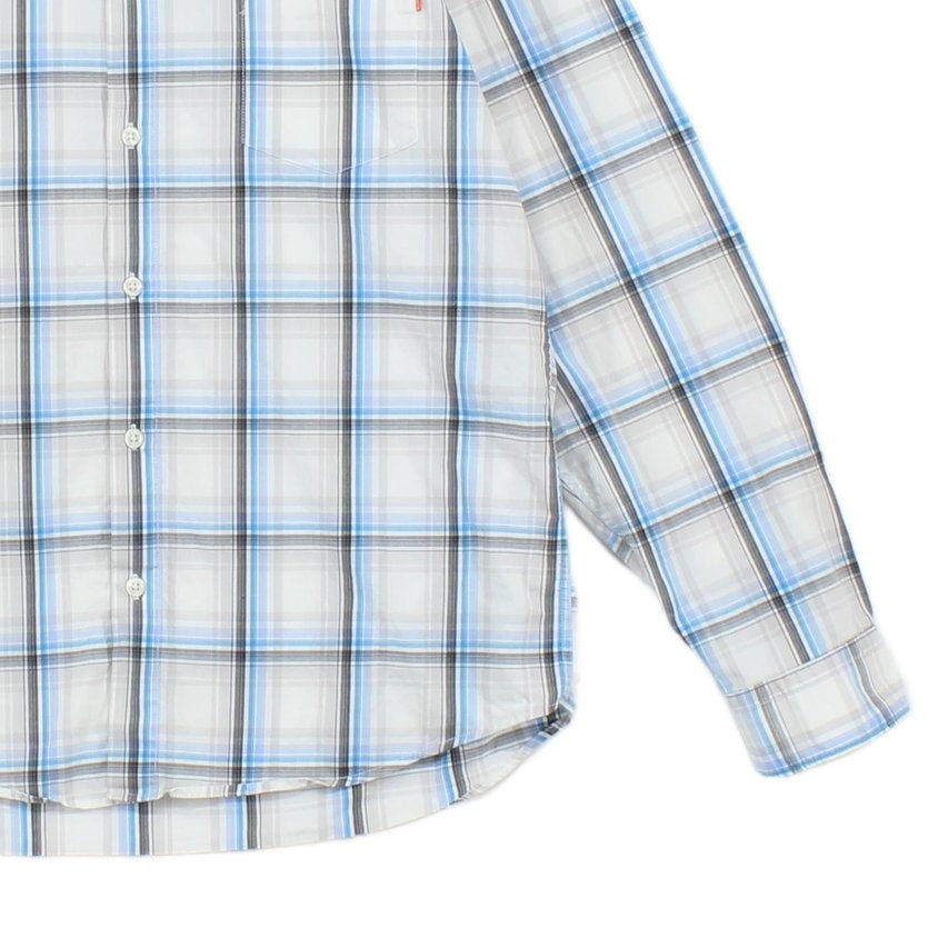 Mens Plaid Shirt Long Sleeve Button Up