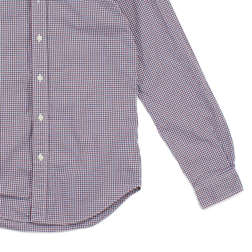 Mens Check Shirt Slim Fit Button Down