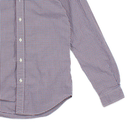 Mens Check Shirt Slim Fit Button Down