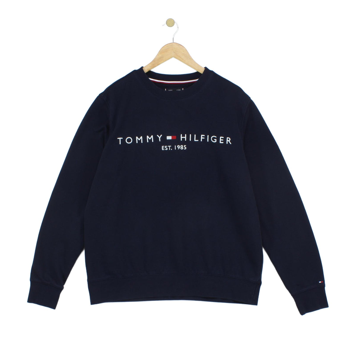 Mens Sweatshirt Embroidered Logo Crew Neck