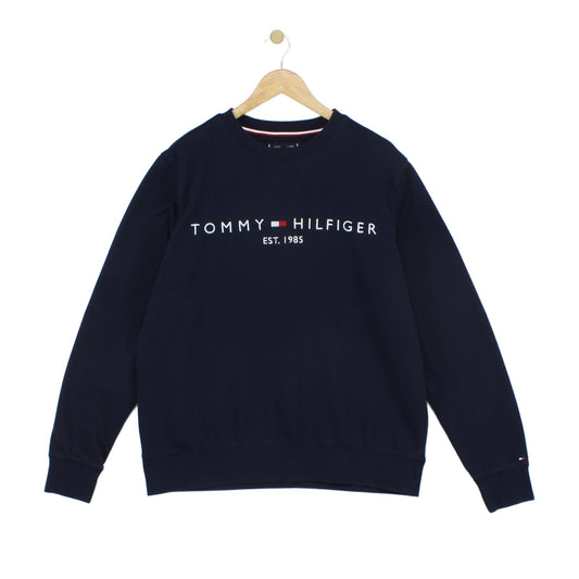Mens Sweatshirt Embroidered Logo Crew Neck