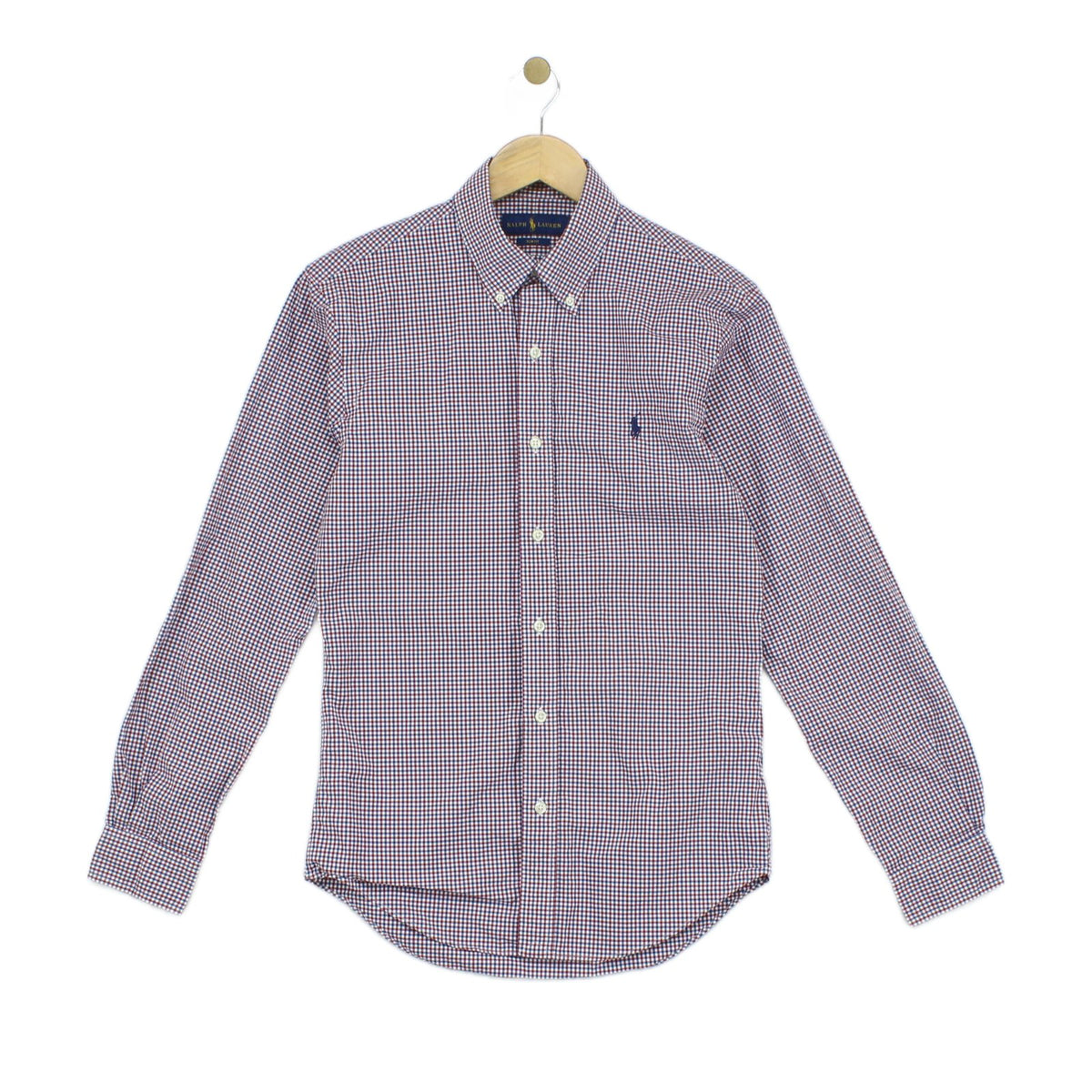 Mens Check Shirt Slim Fit Button Down
