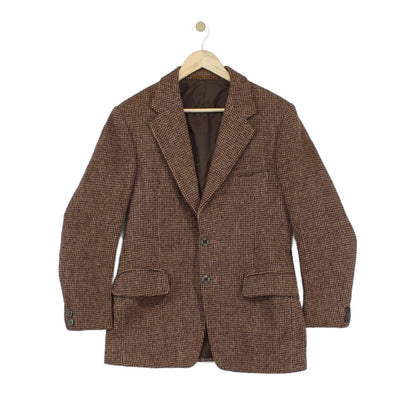 Mens Harris Tweed Blazer Check Formal Wool