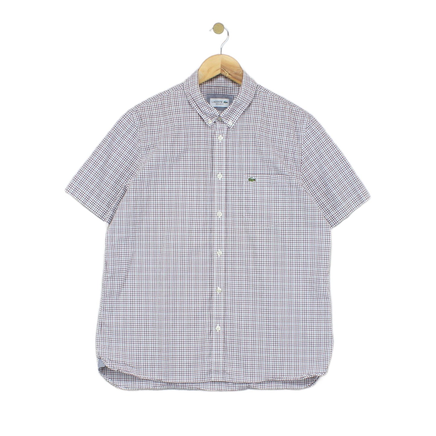 Mens Check Shirt Short Sleeve Classic