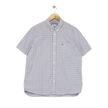 Mens Check Shirt Short Sleeve Classic