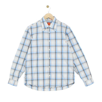 Mens Plaid Shirt Long Sleeve Button Up