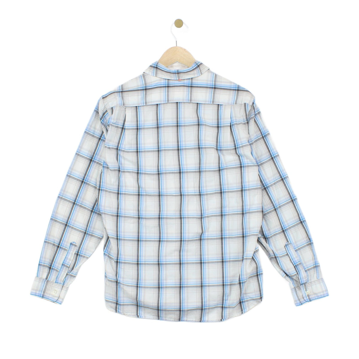 Mens Plaid Shirt Long Sleeve Button Up
