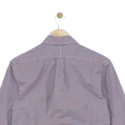 Mens Check Shirt Slim Fit Button Down