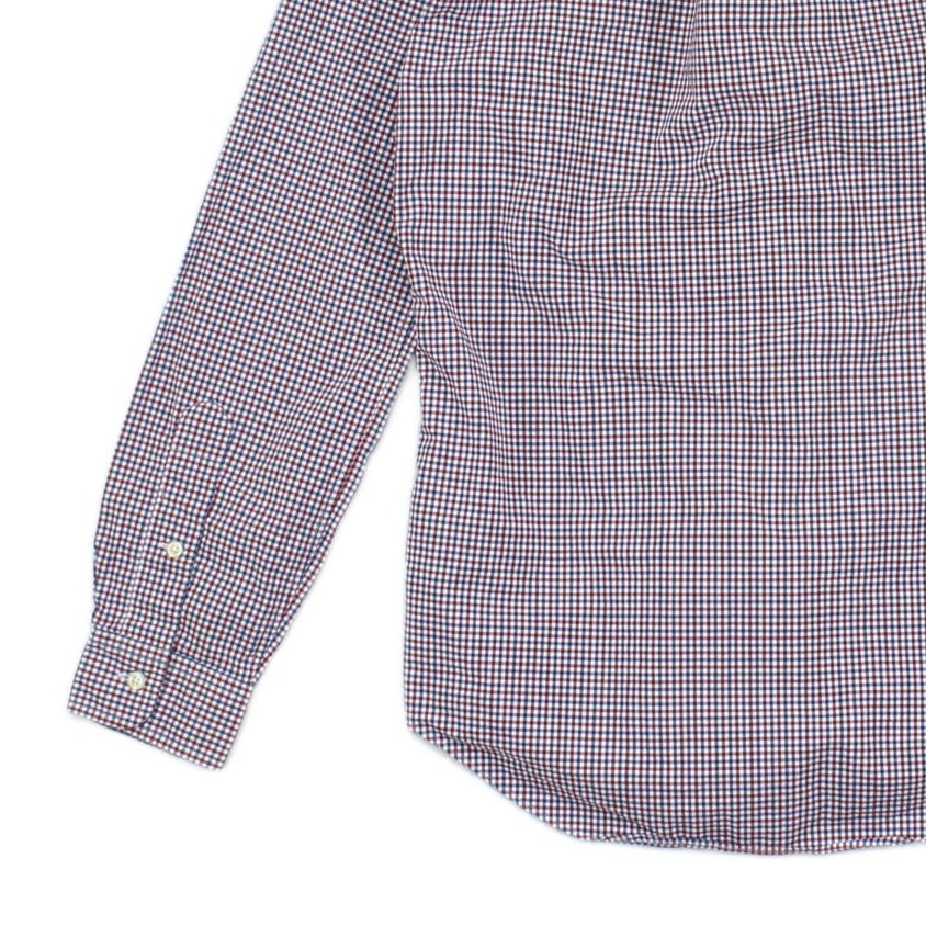 Mens Check Shirt Slim Fit Button Down