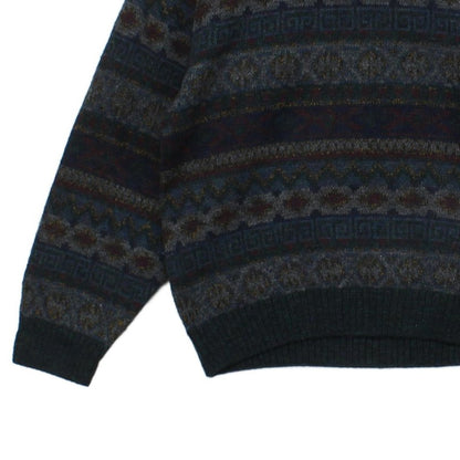 Mens Fair Isle Jumper Crew Neck Knit