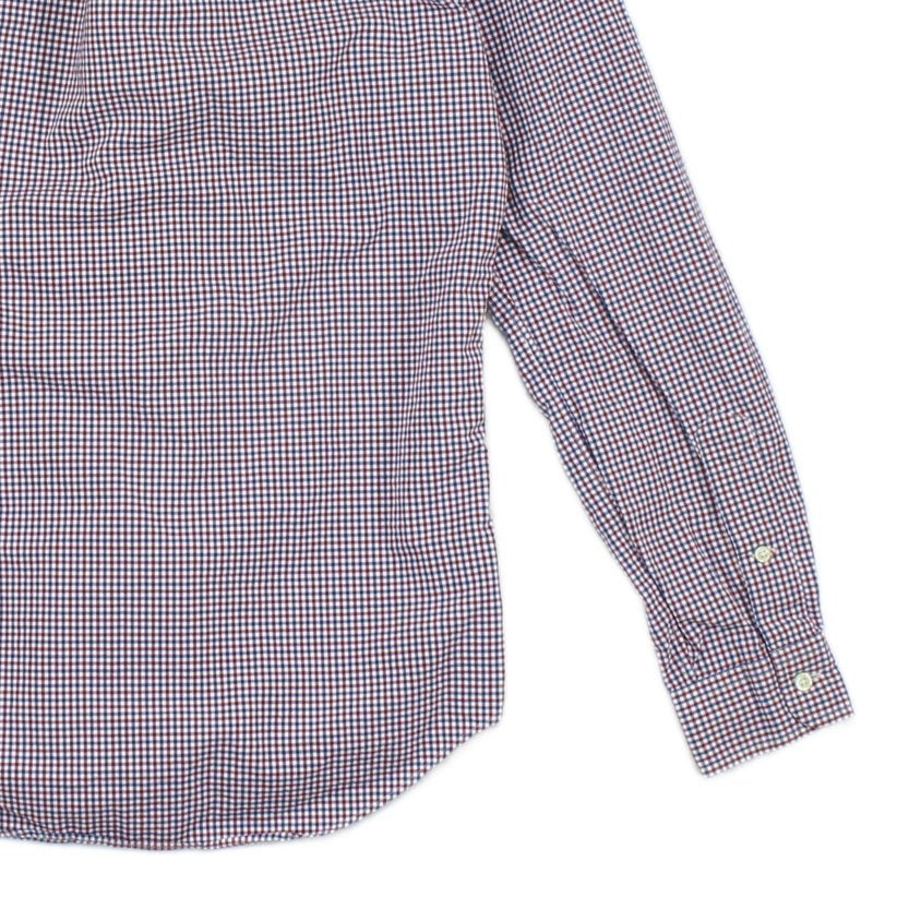 Mens Check Shirt Slim Fit Button Down