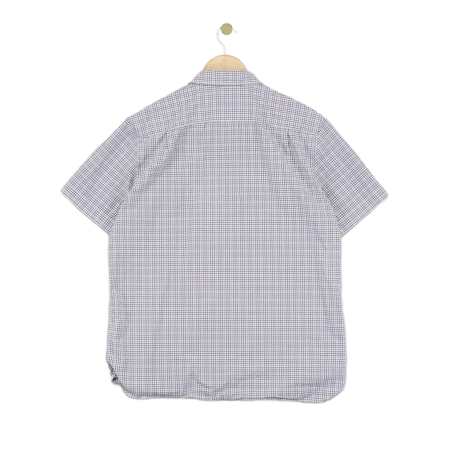 Mens Check Shirt Short Sleeve Classic