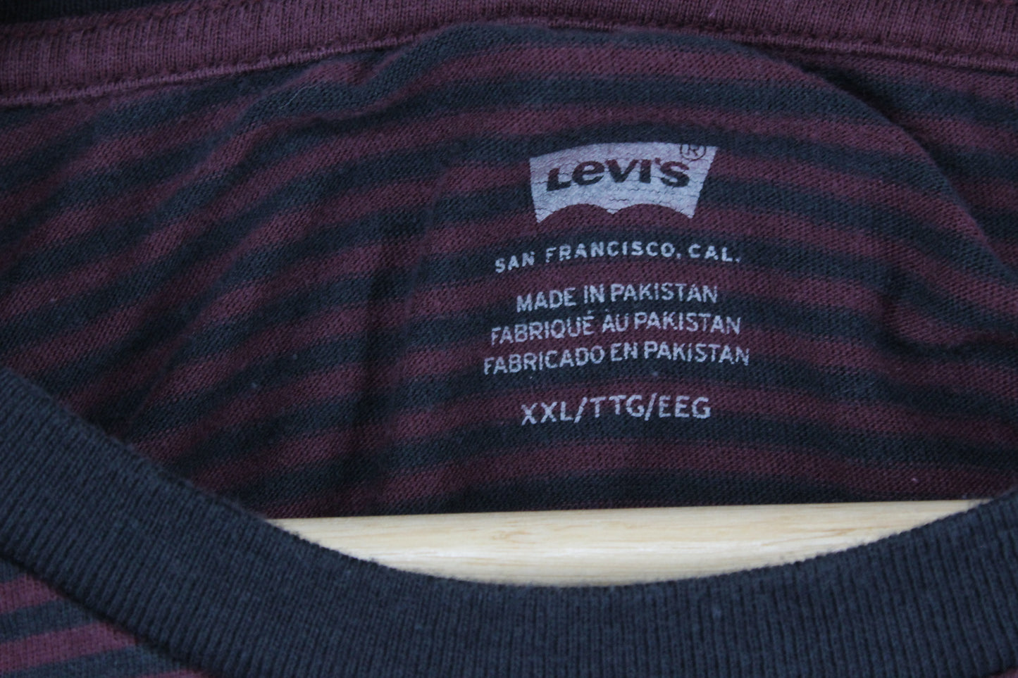 Mens Striped T-Shirt Pocket Crew Neck Short Sleeve