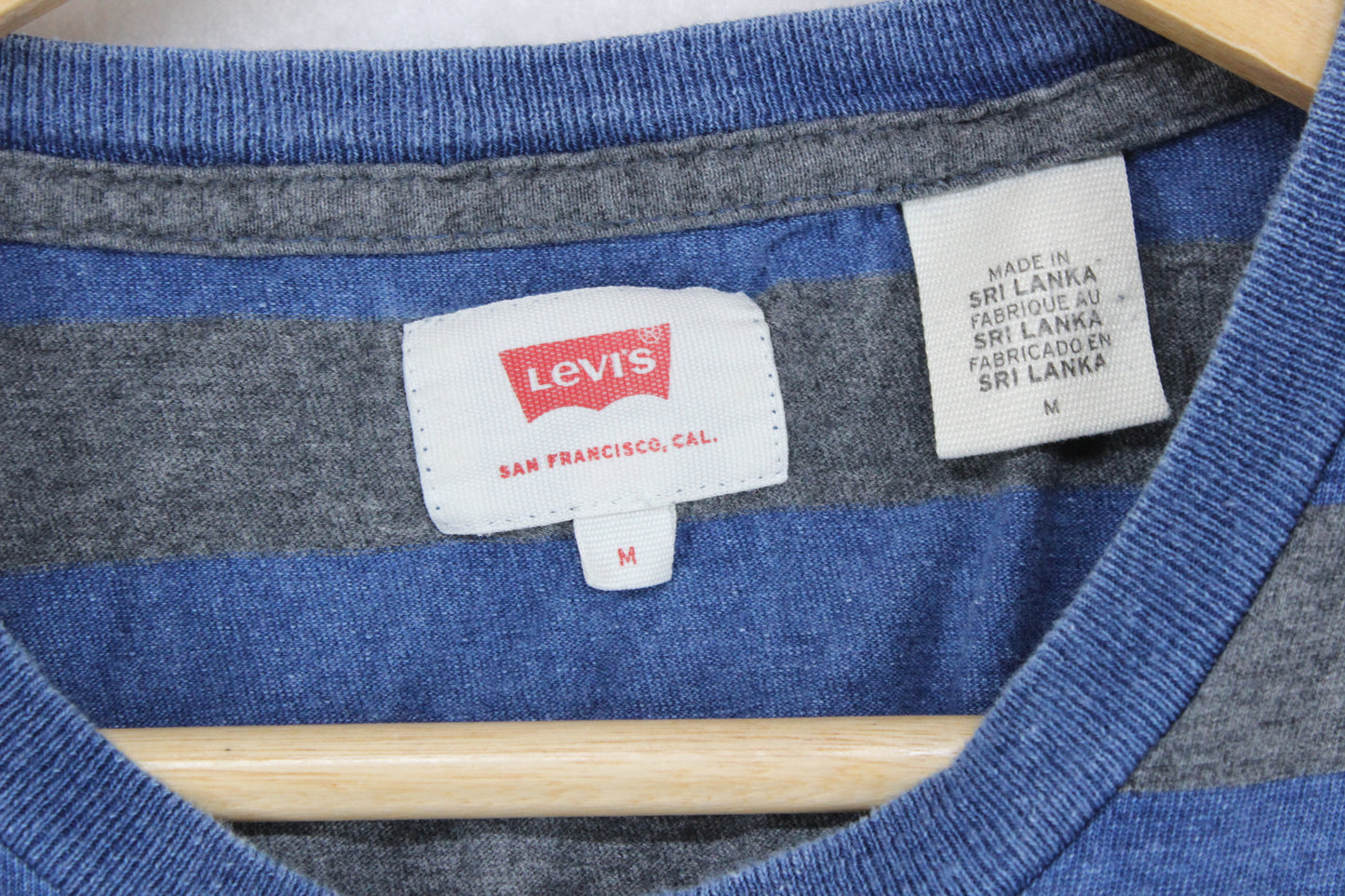 Mens Striped T-Shirt Crew Neck Short Sleeve