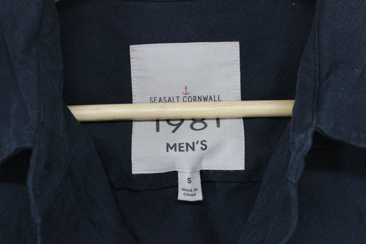 Mens Jacket Button Up Collared Long Sleeve