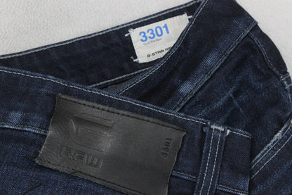 Mens 3301 Jeans Low Tapered Button Fly