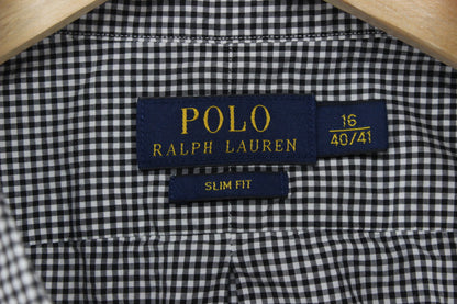 Mens Shirt Check Button Down Slim Fit