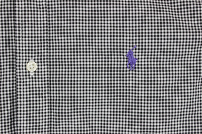 Mens Shirt Check Button Down Slim Fit