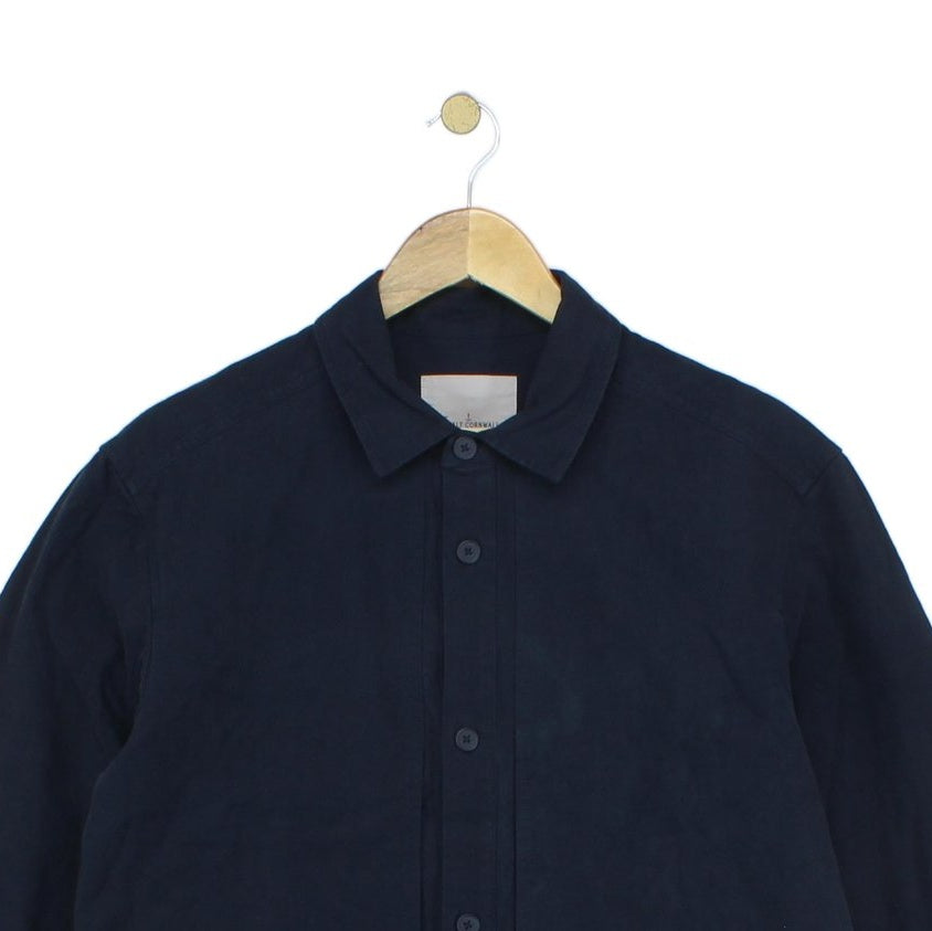 Mens Jacket Button Up Collared Long Sleeve